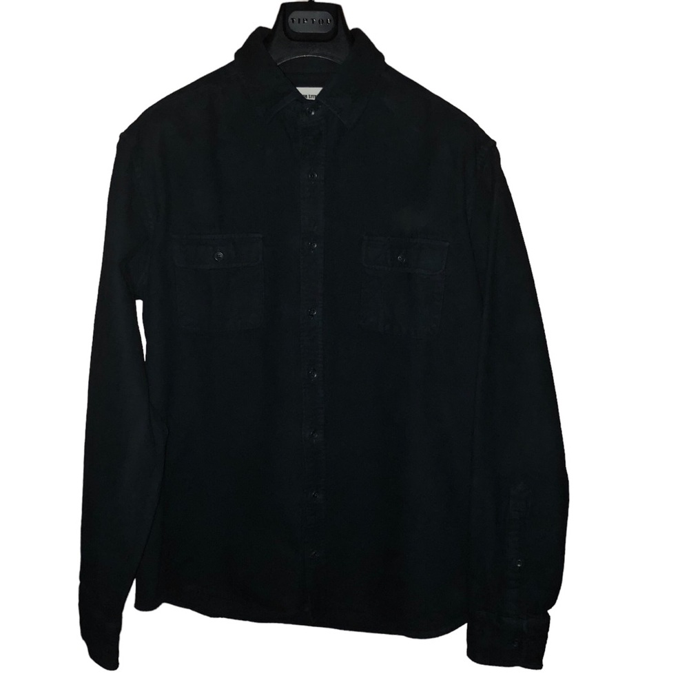 Taylor Stitch Black Long-Sleeve Casual Button-Down Shirt